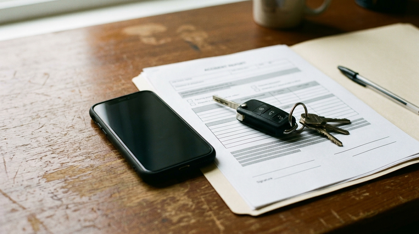 Evidencia digital después de accidente con rideshare