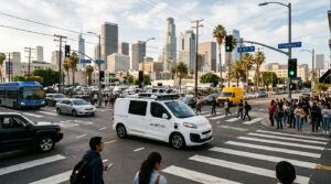 Accidente con robotaxi y vehículo autónomo en Los Ángeles en 2026