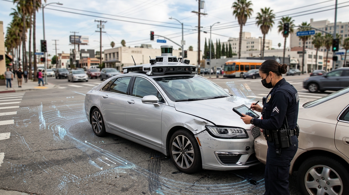 Evidencia digital y sensores investigados después de un accidente con robotaxi